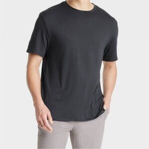 all in motion Black Seamless Vented Short Sleeve Crew Tee Unisex Large | NWT